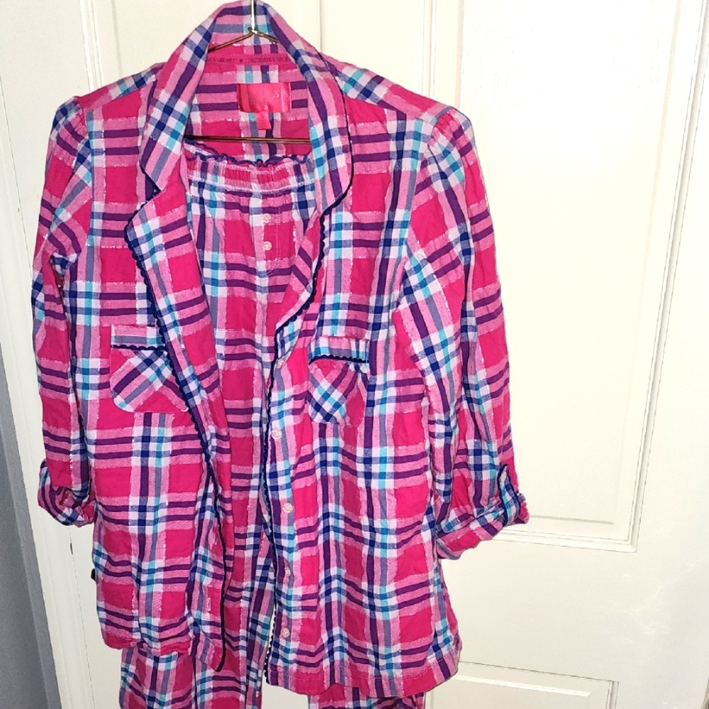 Pink Plaid Pajama Set